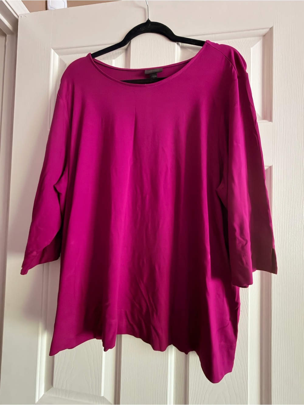 J. Jill Scoop Neck Relaxed Top in Fuchsia